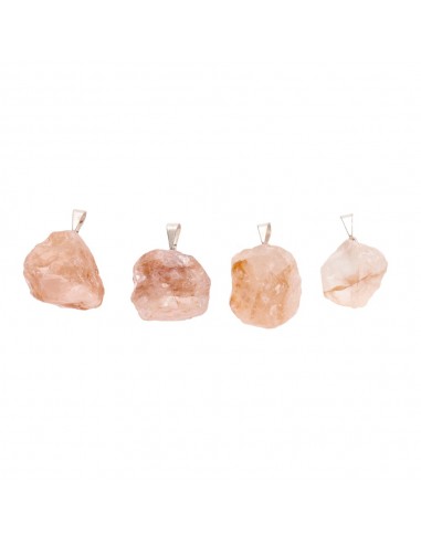 Pendentif en quartz hématoïde brut