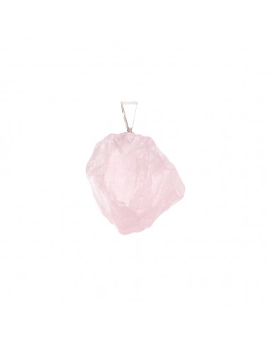 Pendentif en quartz rose brut