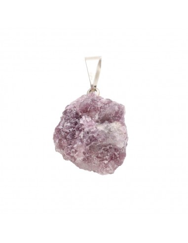 Pendentif en mica lépidolite brut