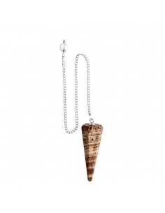 Pendule en aragonite brune...