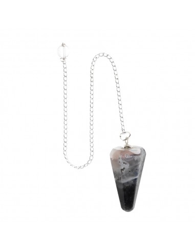 Moss Agate Faceted Pendulum (PEND230)