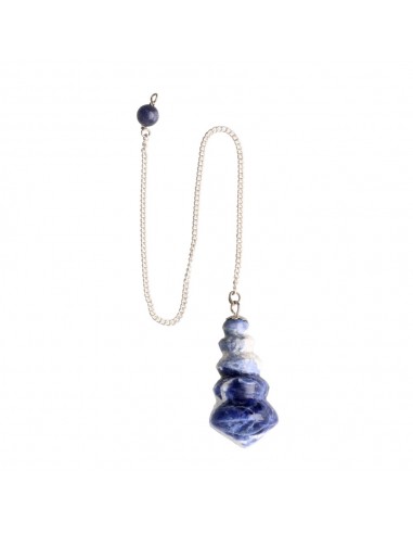 Pendule spirale en sodalite (PEND232)