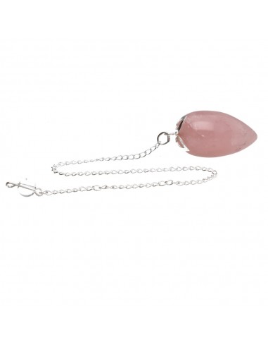 Péndulo Gota de Cuarzo Rosa Flor de...