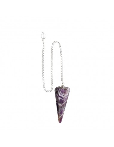 Amethyst Chevron Faceted Pendulum...