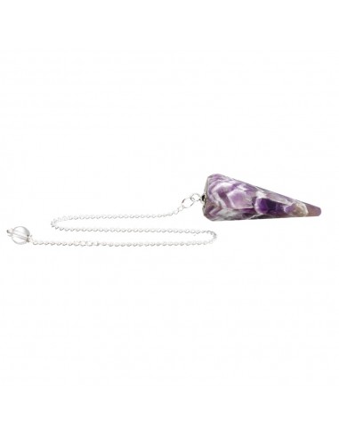 Amethyst Chevron Faceted Pendulum...