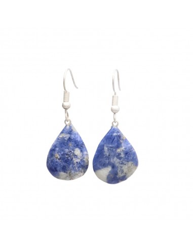 Silver Plated Sodalite Drop Earrings