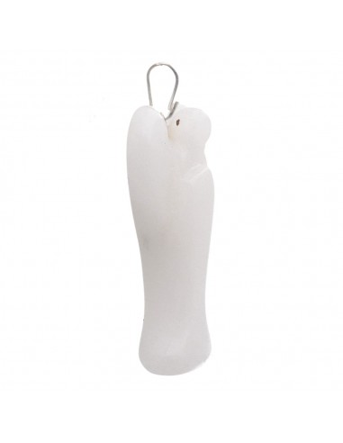 Pendentif ange en quartz laiteux