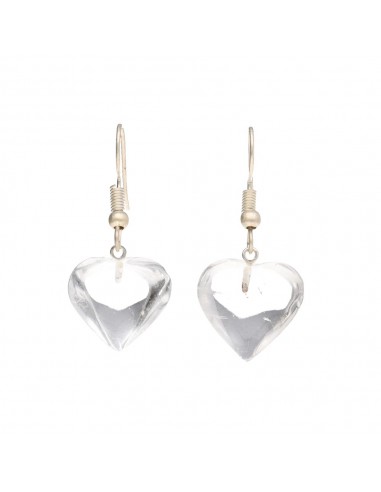 Silver Plated White Quartz Heart...