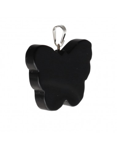 Pendentif papillon en obsidienne