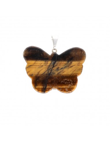 Pendentif papillon en oeil de tigre