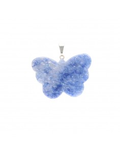 Blue Quartz Butterfly Pendant