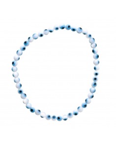 Pulseira Olho Turco Branco 4mm 2