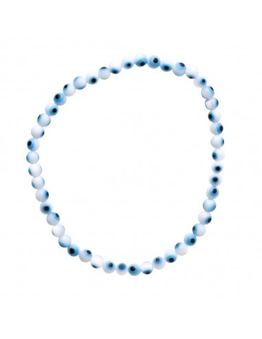 Bracelet Oeil de Turc blanc 4mm