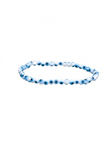 Bracelet Oeil de Turc blanc 4mm