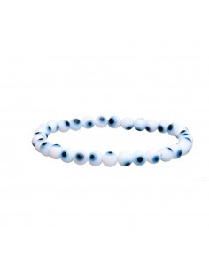 Turkish Eye Bracelet White 6mm