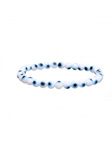 Bracelet Oeil de Turc blanc 6mm