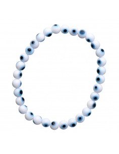 Turkish Eye Bracelet White 6mm 2