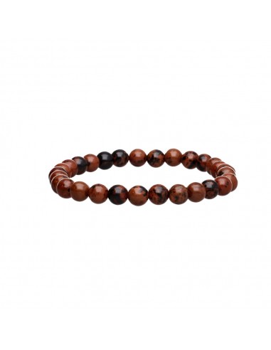 Bracelet d'obsidienne acajou 6mm