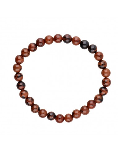 Bracelet d'obsidienne acajou 6mm