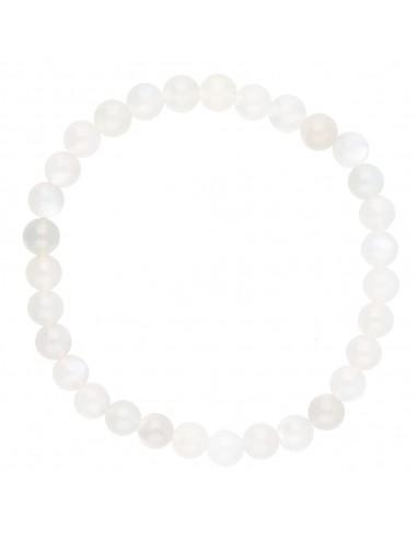 Pulseira de Adularia Branca 6mm