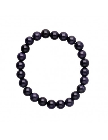 Goldstone Bracelet Blue 8mm