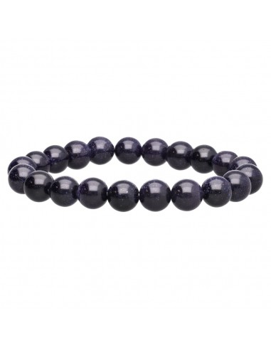 Goldstone Bracelet Blue 10mm