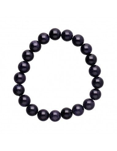 Goldstone Bracelet Blue 10mm