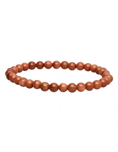 Pulseira de pedra dourada 6mm