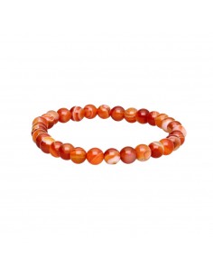 Bracelet d'agate rouge 6mm