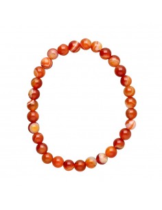 Bracelet d'agate rouge 6mm 2