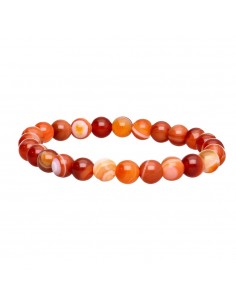 Bracelet d'agate rouge 8mm
