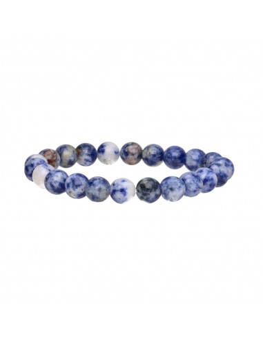 Pulseira de jaspe com manchas azuis 8mm