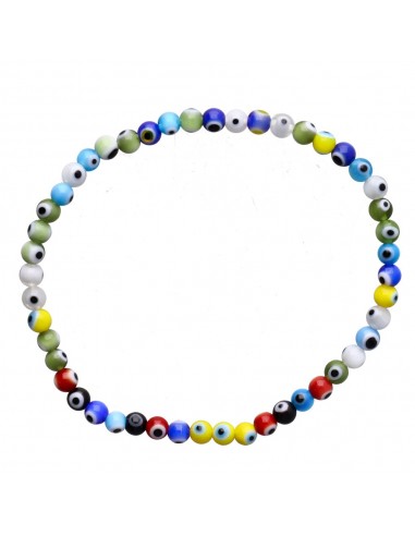 Bracelet œil turc multicolore 4mm