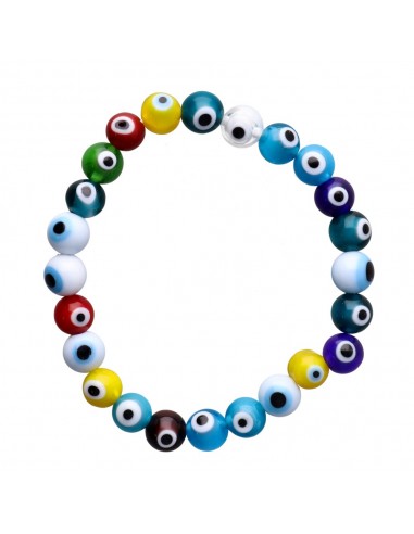 Pulseira olho turco 8mm multicolorida