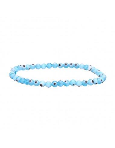 Bracelet Oeil de Turc Bleu clair 4mm