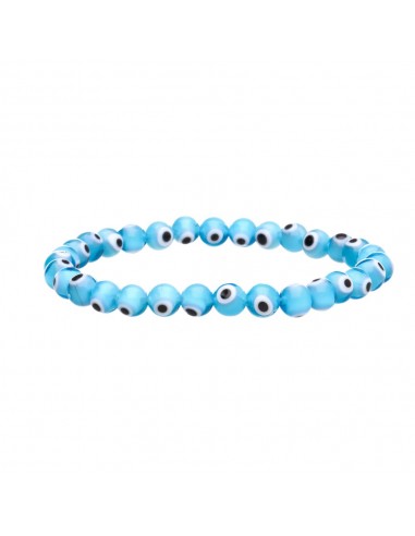Turkish Eye Bracelet Light Blue 6mm