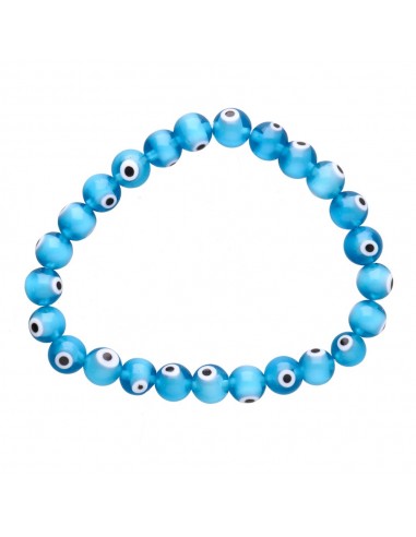 Pulsera de Ojo Turco Azul Claro 8mm
