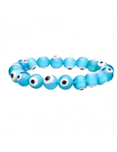Bracelet Oeil de Turc Bleu clair 10mm