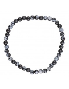4mm Nevada Obsidian Bracelet 2