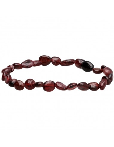 Pulseira de granada com banho de ródio