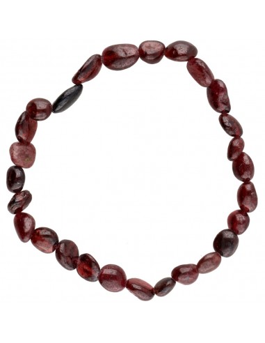 Bracelet grenat plaqué rhodium