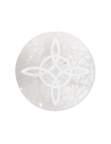 Selenite Witches' Knot Circular Plate