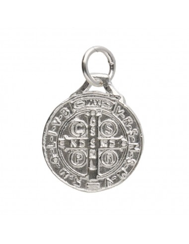 Médaille de Saint Benoît en argent 925