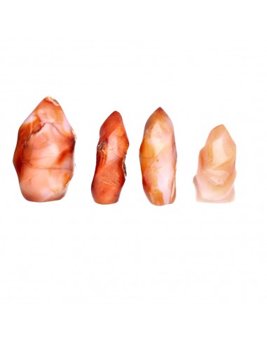 Pointes de cornaline en spirale