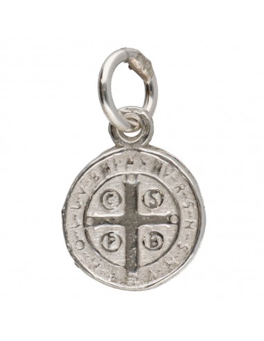 Mini médaille Saint Benoît en argent 925