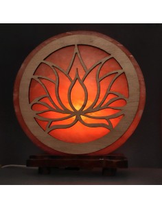 Lâmpada de sal com flor de... 2