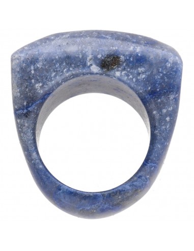 Anel grosso de quartzo azul