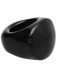Bague épaisse en obsidienne