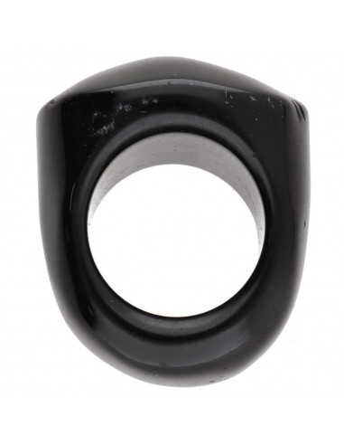 Bague épaisse en obsidienne