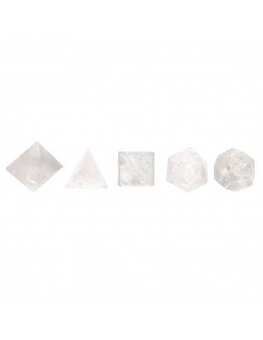 Set de formes platoniques en quartz...